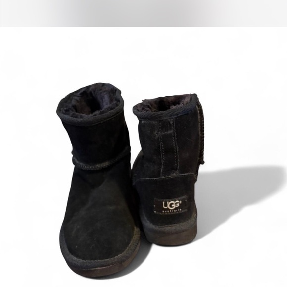 UGG Classic Black Suede boot womens size 6 wool and suede - Picture 4 of 7